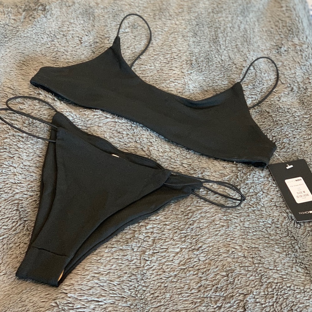 Black Strappy Bikini
